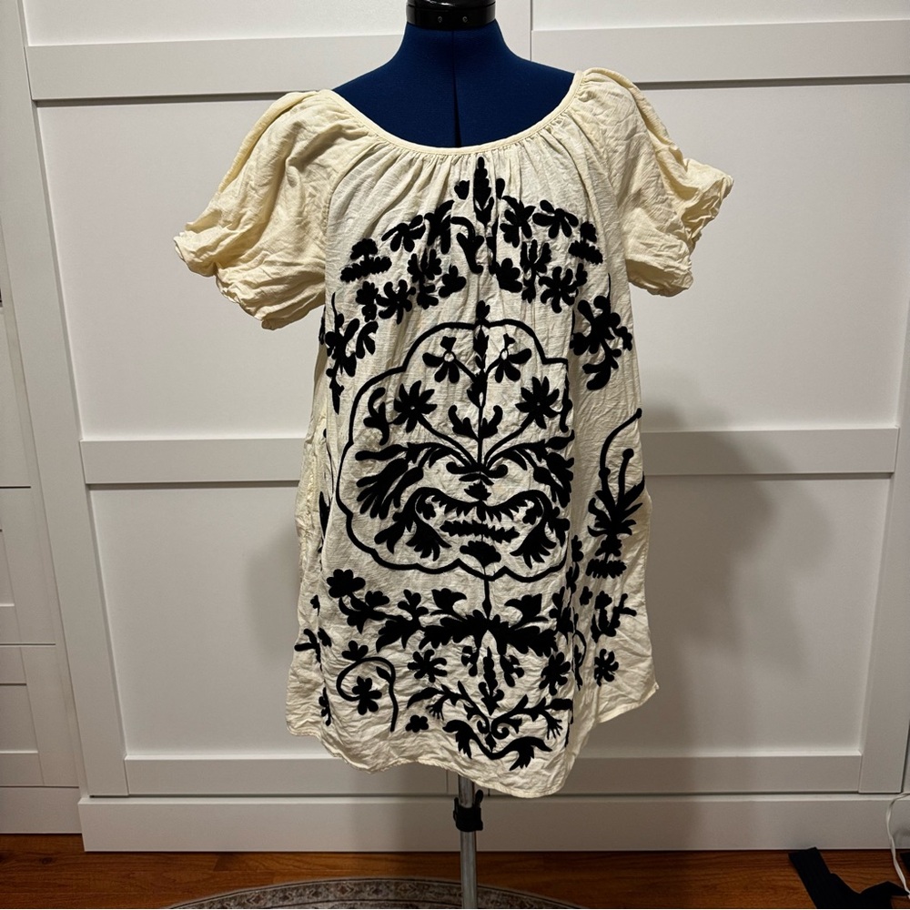 Free People embroidered mini dress